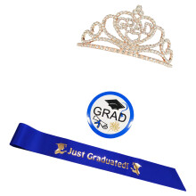 2026 Graduation Tiaras with Sash Badge for Women Class of-7