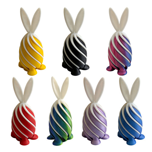 Unique 3D Printed Rabbit Desk Decoration With Smoothly-Yellow 1