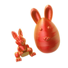 Colorful 3D Printed Rabbit Container And Articulated-Red gold