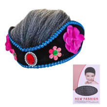 High Quality Plastic Synthetic Old Lady Wigs For Stage-B