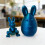 3D Printed Rabbit Set With Flexible Joints And-Blue green 8