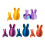 3D Printed Rabbit Set With Flexible Joints And-Blue green 2