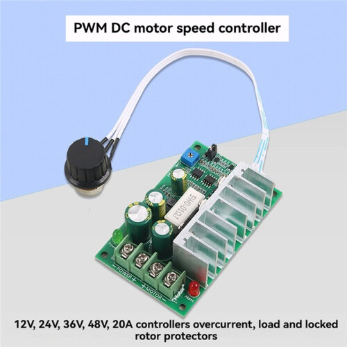 PWM  Motor Speed Controller 10-60V 0- Adjustable Speed Governor Overcurrent and Overload Protection 2