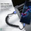 Adjustable Length USB C Cable For Fast Charging And Fast-Blue 3