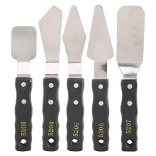 Juego de Cuchillos de Pintura de 5 Piezas, Espátula de Acero Inoxidable, Paleta y Cuchillo para Mezcla de Óleo, Lienzo y Acrílico, Adecuado para