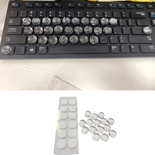 32PCS Transparency Glass Keycap Covers Stickers-Diameter 12mm 2