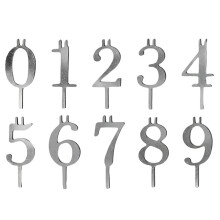 Reusable Number Birthday Candle Holder Set for Cakes, Birthday Cake Topper Decorations, Metal Birthdays Candle Holder