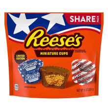 Reese's Peanut Butter Red, White & Blue Miniature Cups Share Size (255g)