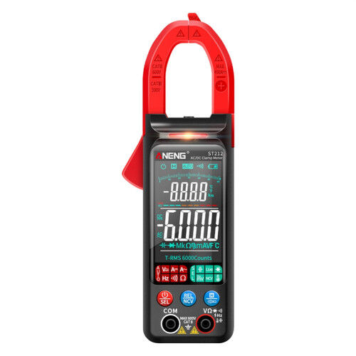 ANENG ST212 Digital Clamp Meter 400A Current True RMS  Plier Ammeter 6000 Multimeter  AC NCV Tester(Red) 1