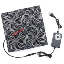 Ventilador de Exaustão para Canil de Animais de Estimação com Fluxo de Ar, 12 cm, Controle de Velocidade, D Plugue Padrão Americano