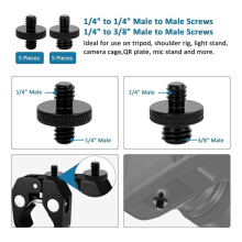 24 Pcs Camera Tripod Adapter, 1/4 to 3/8 Threaded Converter Tripod Thread Adapter for DSLR Camera, Quick Release Plate