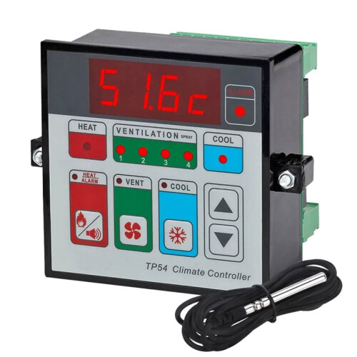 TP54 Climate Controller with NTC Sensor 4 Step Ventilation and Temperature Controller for Farmer