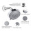 2PCS Shower  High Pressure 5 Settings Showerhead with Adjustable Swivel  Joint 2