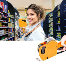 Single Row Price Tagging Machine Combo, Price Gun with Ink Rolls & Price Labels