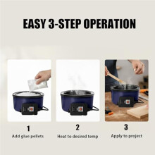 Keratin Glue Pot Glue Stove with Temperature Controller for Pre Bonded Keratin Hair Extension A EU Plug