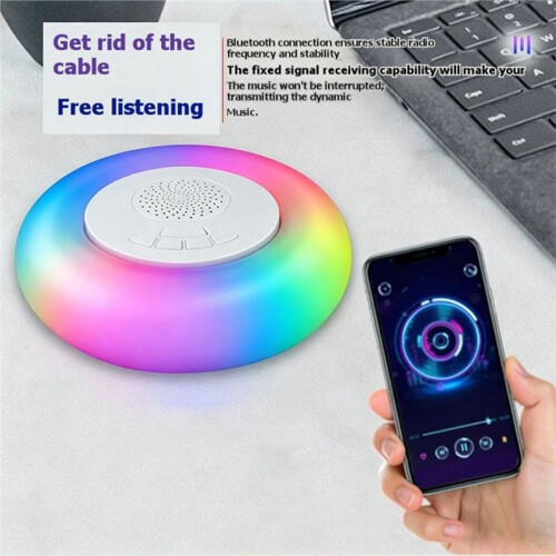 2PCS Floating Pool Lights Floating Waterproof  Speaker Hands Free Call Colorful LED Light for Pool Parties 2