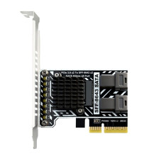 PCIe to 2 Port SFF-8643 Expansion Card 3.0 6Gbps Controller Adapter Support 30TB No Bifurcation PH5083 Full Height