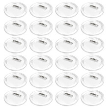 Confezione da 24 Spille A Bottone Trasparenti da 3 Pollici - Spille A Bottone Acrilico Vuote per Progetti di DIY