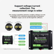 Waveshare Modbus RTU-Modul (A) Industriell Modbus RTU Blandad In- och Utgångsmodul med Flera Isoleringsskyddskretsar US-Kontakt
