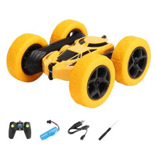 RC-Stuntwagen, Kinder Doppelseitiger Flip, 2.4G Fernsteuerung, 360-Grad-Drehung, Offroad-Drift RC-Auto, Geschenk Gelb