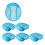 6-Pack Hard Hat Liner Sweatband, Cooling Mesh Inserts for Safety Helmets, Washable and Reusable Helmet Padding 1