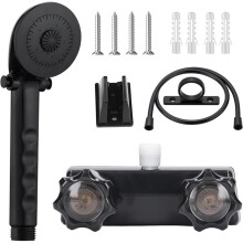 RV-Duschset mit Wasserhahn, Handbrause und Schlauch - Ideal für Wohnmobile, Reisemobile und