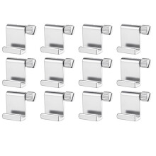 12 Pcs Adjustable Picture Rail Hooks for Art Exhibitions and Home Displays