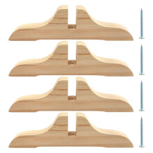 4-Teiliges Holz-Raumteiler-Ständer-Set mit Schrauben, Faltbarer Sichtschutzhalter für Zuhause und Arbeit