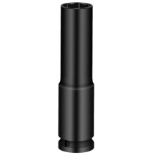 Drive Deep Impact Socket (120mm), Extra Long Hex Socket for Automotive Lug Nuts & Mechanical Repairs 17mm