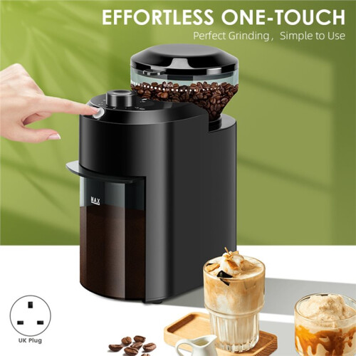 Electric Burr Coffee Grinder Adjustable Burr Mill Conical Coffee Bean Grinding with 28 Precise Grind Setting UK Plug 2