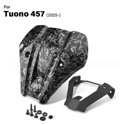 New Model Windscreen Complete Mount Hardware Kit for  Tuono 457 2025+,Front Wind Deflector Carbon Fiber Pattern 2