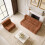 Orange Modular Armless Sofa Chair 92cm 5