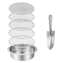 Ensemble de tamis de jardin polyvalent, Texture métallique pour