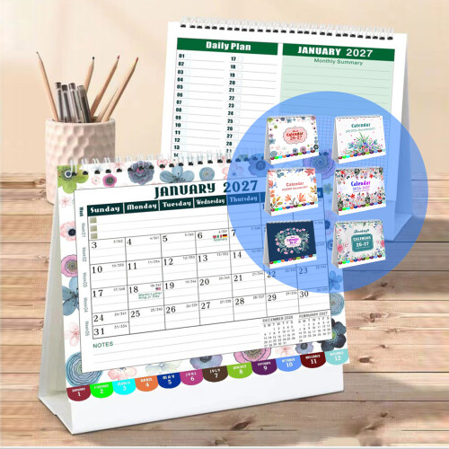 2026 Flip-Stehtischkalender, Mini-Monats-Desktop-Organizer,-3 2