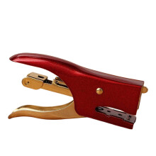 Retro-Handhefter, 8 Blatt Kapazität, Metallhefter für-Rot