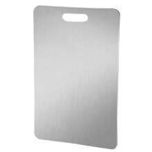 Tabla de Cortar de Acero Inoxidable de Titanio APWIKOGER, Tabla de Cocina de Doble Cara de Alimenticio 304 D