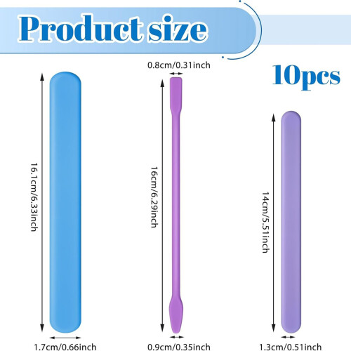 Spatules à cire en Silicone, bâtonnets à remuer, pour la 2