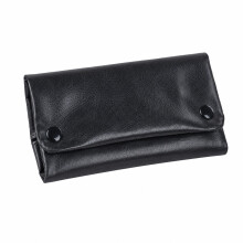 Vintage Portable Tabaktasche mit Papierhalter - Weiche PU-Lederhülle Black