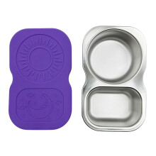 Sturdy Nonrust Steel 2 Compartment Dip Cup Excellent For-Purple