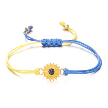Makramee-Armband in ukrainischen Farben MultiColor