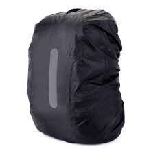 Regenhülle für Rucksack mit reflektierendem Streifen Black L