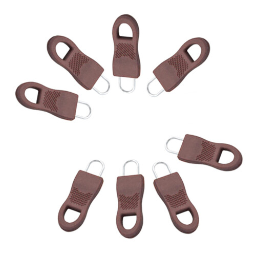 Zipper für Reißverschluss 8er-Pack Brown L