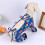 Rainbows Printed Polyester Dog Leg Cover Four Legged-S Blue 9