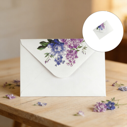 100pcs Delicate Flower Pattern Envelopes High-50 piece set 2