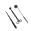 3-i-1 lys tilbehør sett Candle Wick Trimmer / Snuffer / Dipper Black 1