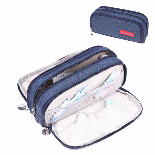 Geräumige Stiftetasche DarkBlue