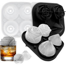 Eisformen aus Silikon - Diamant- und Rosenformen Black