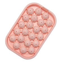 Eisformkugeln aus Silikon mit Deckel Pink