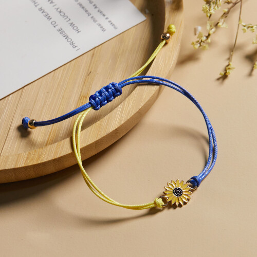 Makramee-Armband in ukrainischen Farben MultiColor 1