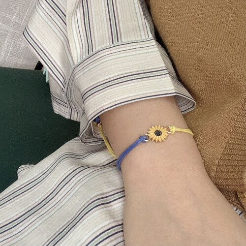 Makramee-Armband in ukrainischen Farben MultiColor 2